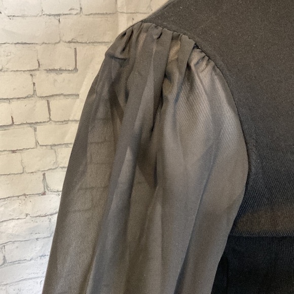 Adrianna Papell NWT Funnel Neck Sweater long sheer sleeves XS office workwear - Picture 9 of 16